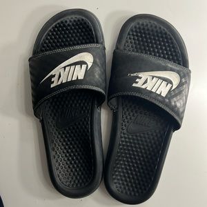 Nike black slides